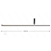 Lanze RL84 / 204 - L=1250mm - gerade - Edelstahl - mit seitlichem Handgriff - 500 Bar