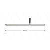 Lanze RL84 / 204 - L=800mm - gerade - Edelstahl - mit seitlichem Handgriff - 500 Bar