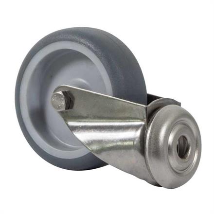 Lenkrolle D:75 Edelstahl/TPE