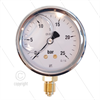 Manometer 0-25 Bar - 1/4" AG - Eingang unten - Ø63mm