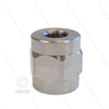 Muffe 1/2" IGx 1/4" IG - Edelstahl - rund mit Sechskant