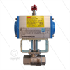 Pneum. kugelhahn RVS316 - 1/2" met doppelwirkende actuator