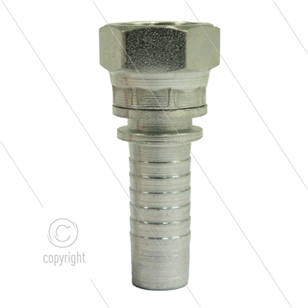 Pressnippel - Stahl - DN12 (1/2") - 3/8" DKR - SW19
