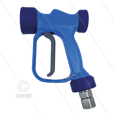 RB65 - blau - Edelstahl 316 - mit Drehgelenk - 24 Bar - 60 l/min - max 90°C - 1/2" IG
