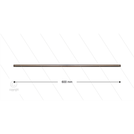 RP201 Strahlrohr - L=600mm - gerade - Edelstahl - 400 Bar - max 150°C - 2 x 1/4" AG