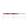 RP50 Lanze - L=800mm - gerade - VA - Isolierung rot/schwarz L=495mm - 500 Bar - max 80°C