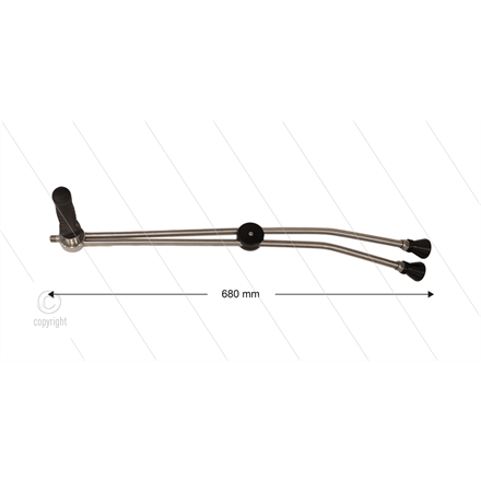 RP54 Doppellanze - L=680mm - Edelstahl - mit Seitengriff - ohne isolierung - 400 Bar