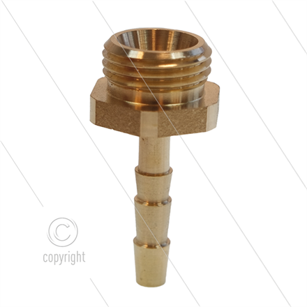 Schlauchtülle - Messing - Ø6mm - 1/2" AG - konisch dichtend