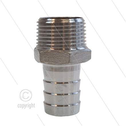 Slangpilaar - RVS - Ø19mm - 3/4" bu