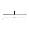 ST3600 Lanze - L=800mm - gerade - Edelstahl - 1/2" AG x 1/4" AG - mit seitlichem Handgriff
