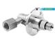 Swivel-90° with flange, ceramic/stainless DXF-06-90° G3/8"F G3/8"M