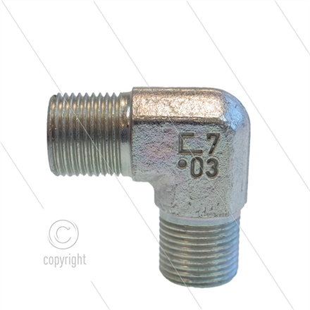 Winkel - Stahl - 2 x 3/8" AG - BSP