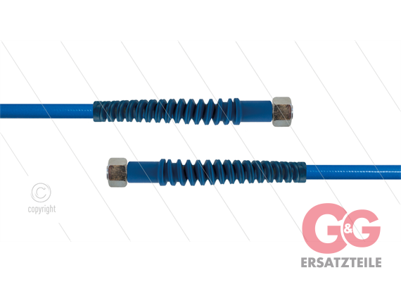 Carwash Titan-Slide Schlauch blau DN06 - 3,5m - 2x M18x1,5 (12L) DKOL - 2x SKS - 300 Bar