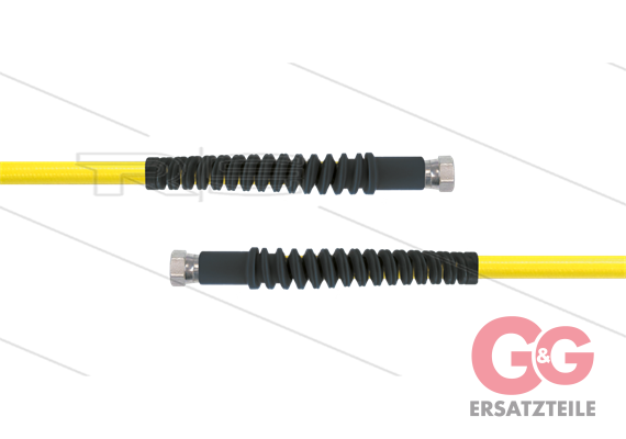 Carwash Titan-Slide Schlauch gelb DN06 - 3,5m - 2 x 1/4" DKR - 2x SKS schwarz - 300 Bar