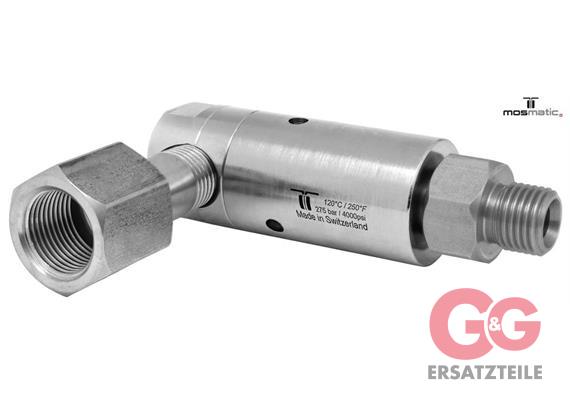 Drehgelenk-90° ø25, Karbid/rostfrei DYL-06-90° G3/8"F G1/4"M
