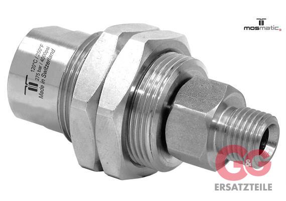 Drehgelenk m.Schottgewinde, rostfrei DGG-06 G1/4"F G1/4"M M28x1,5