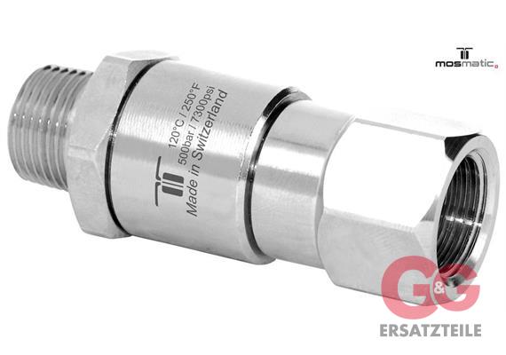 Drehgelenk verstärkt einf-gelagert, INOX DGVI-06 G3/8"M G3/8"F