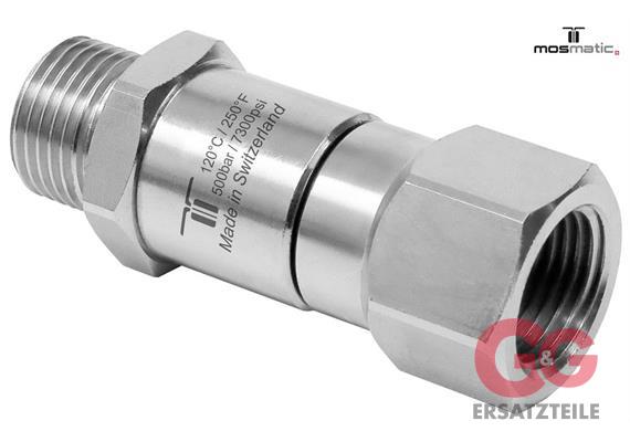 Drehgelenk verstärkt einf-gelagert, INOX DGVI-09 G1/2"M G1/2"F