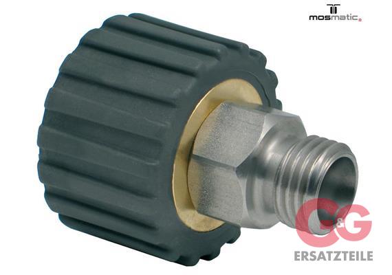 Drehkupplung, grau, rostfrei DKS-06 M21x1,5-F M14x1,5-M