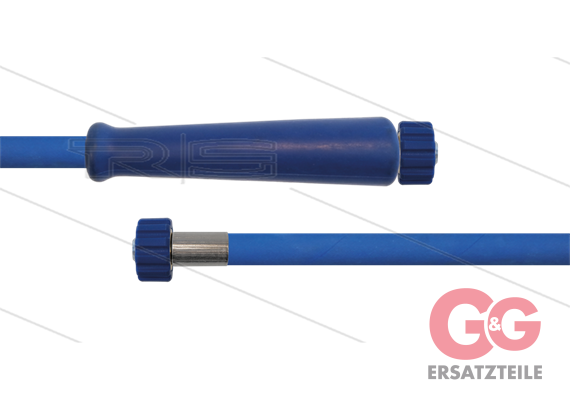 HD-Schlauch blau 2SC-08 - 20m - 2x M22x1,5 HV flach - 1x GKS - 400 Bar