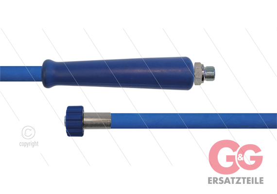 HD-Schlauch blau 2SC-10 - 20 m - 3/8" AGR BSPT x M22x1,5 HV flach - 1x GKS