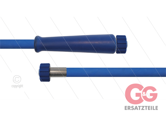 HD-Schlauch blau 2SC-10 - 20m - 2x M22x1,5 HV flach - 1x GKS - 400 Bar