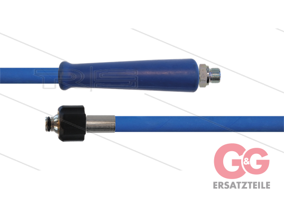 HD-Schlauch blau 2SC-10 - 35m - 3/8" AGR x M22x1,5 HV konisch - 1x GKS - 400 Bar - 3/8" AG