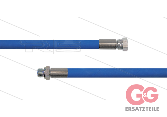 HD-Schlauch blau 2SC-10 - 50m - 1/2"DKR x 1/2" AGR - ohne GKS - 400 Bar