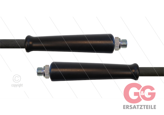 HD-Schlauch schwarz 1SC-10 - 10m - 2 x 3/8" AGR - 2x GKS - 250 Bar