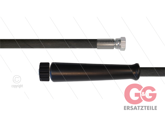 HD-Schlauch schwarz 1SC-10 - 10m - 3/8" DKR x M22x1,5 HV flach - 1x GKS - 250 Bar