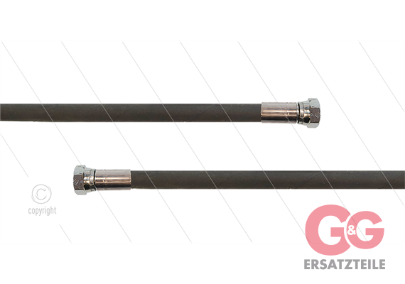 HD-Schlauch schwarz 1SN-06 - 15m - 2x 1/4" DKR - ohne GKS - 250 Bar