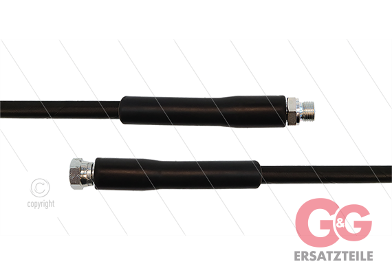 HD-Schlauch schwarz 1SN-06 - 5,0m - 3/8" DKR x 3/8" AGR - 2x GKS 250 Bar