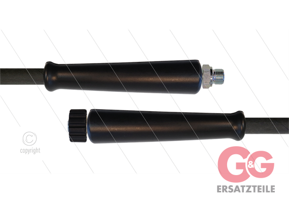 HD-Schlauch schwarz 1SN Plus-08 - 10m - 3/8" AGR x M22x1,5 HV - 2x GKS - 315 Bar