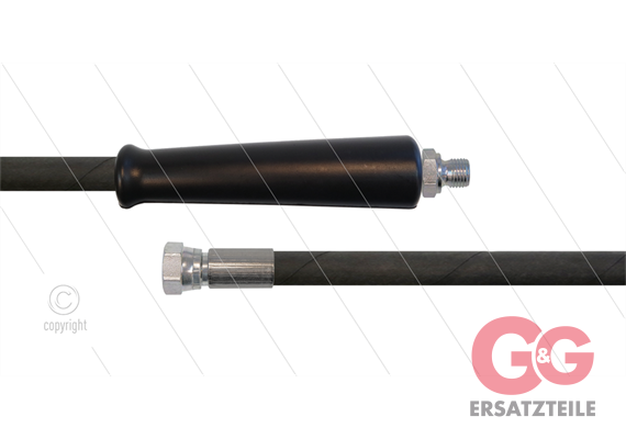 HD-Schlauch schwarz 1SN Plus-08 -20m - 3/8" AGR x 1/2" DKR - 1x GKS - 315 Bar