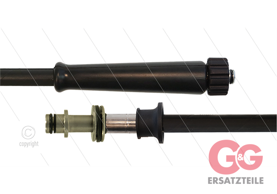 HD-Schlauch schwarz 1SN Plus-08 - 20m - M22x1,5 HV x Stecknippel ø11 mit Lager VA