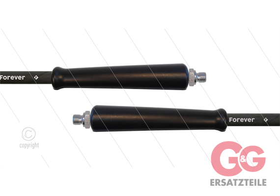HD-Schlauch schwarz - 2SCX-10 - Forever - 10m - 2x 3/8" AGR - 2x GKS - 400 Bar