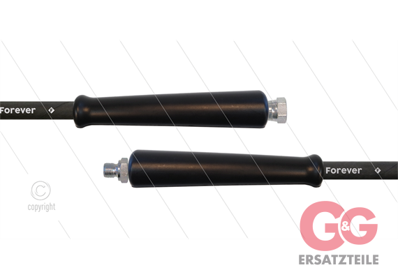 HD-Schlauch schwarz - 2SCX-10 - Forever - 10m - 3/8" DKR x 3/8" AGR - 2x GKS - 400 Bar