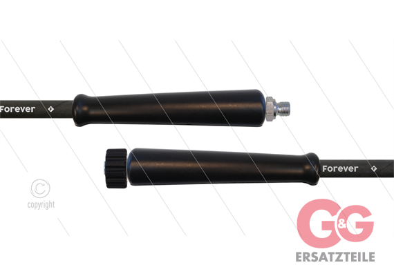 HD-Schlauch schwarz 2SCX-10 - Forever - 30m - 3/8" AGR x M22x1,5 HV flach - 2x GKS-400 Bar