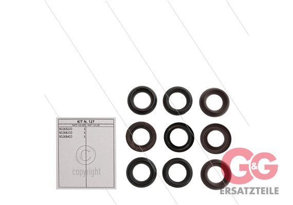 Kit 127 - Manschettensatz Ø18mm für 3 Plunger - Serie 44