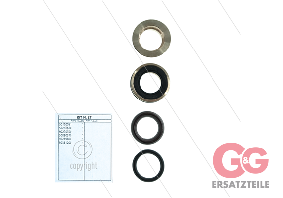Kit 27 - kompletter Dichtsatz Ø20mm für 1 Plunger - Serie 50