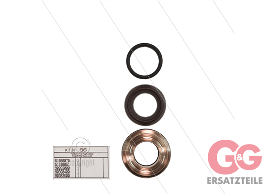 Kit 96 - kompletter Dichtsatz Ø15mm für 1 Plunger - Serie 51