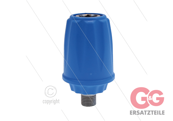 Kupplung - ARS25P - 1/4" AG - Edelstahl - blau - passend zu KEW - entkuppelt nach hinten