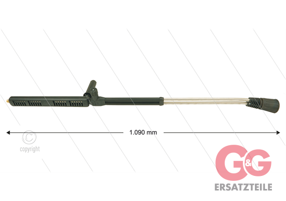 LD9 Doppellanze - L=1090mm - mit Ventil oben und Seitengriff - 250 Bar