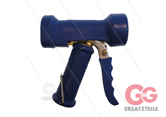 Niederdruckpistole Messing- Blau -GEKA -max 24 Bar- 25 l/min bei 5 Bar -max 50°C - 1/2" IG