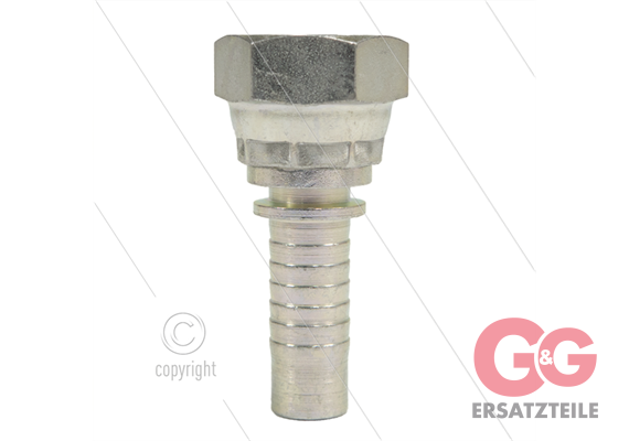 Pressnippel - Stahl - DN12 (1/2") - 1/2" DKR - SW27