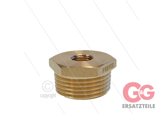 Reduziernippel - Messing - 1" AG x 1/4" IG