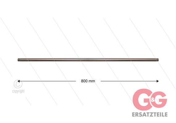 RP201 Strahlrohr - L=800mm - gerade - Edelstahl - 400 Bar - max 150°C - 2 x 1/4" AG
