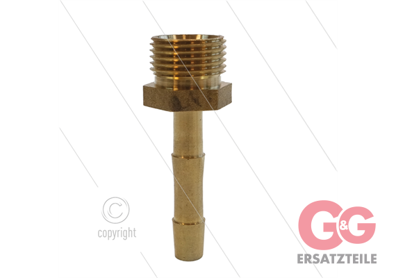 Schlauchtülle - Messing - Ø6mm - 3/8" AG - konisch dichtend