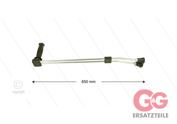 ST54 Doppellanze - L=650 mm - Stahl - Seitengriff - ohne Isolierung - 310 Bar