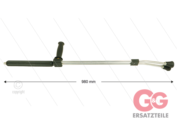 ST54 Doppellanze - L=980mm - Stahl verzinkt - Seitengriff - Isolierung L=300mm